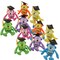 6" Graduation Class of 2025 Neon Multicolor Stuffed Monkeys 12 Pieces